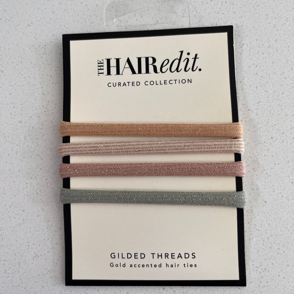 NWT The Hair Edit Gold Accented Hair Ties